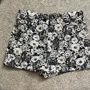 Janie and Jack black floral shorts